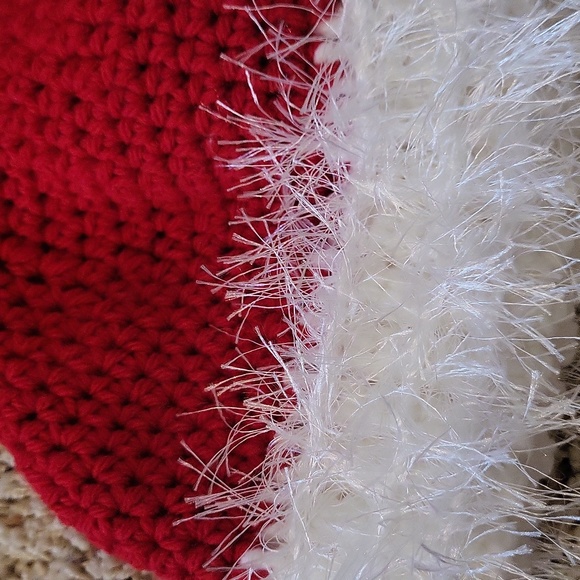 CCO SALE NWOT "FUR" trimmed hat, red, white, Santa, Unisex, new - Picture 9 of 11